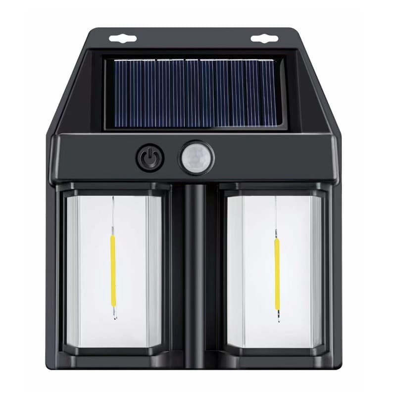 Outdoor solar induction tungsten warm light wall lamp, garden waterproof wall lamp, lights on when people come and goes off when people leave, villa lamp