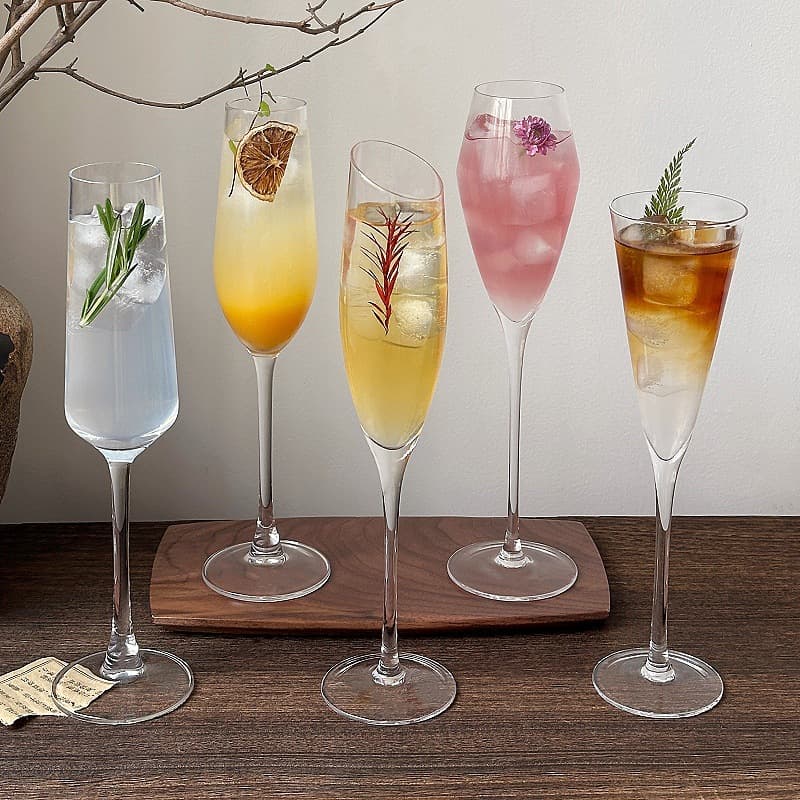 High-end Ins-style Sparkling Champagne Glass Goblet Wine Glass Special Cocktail Glass Set Glass Cup