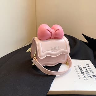 New Fall Korean Style Mini Kids Girls Shoulder Bag Bow Chain Crossbody Small Bag Mother-Daughter Bag Women's Bag