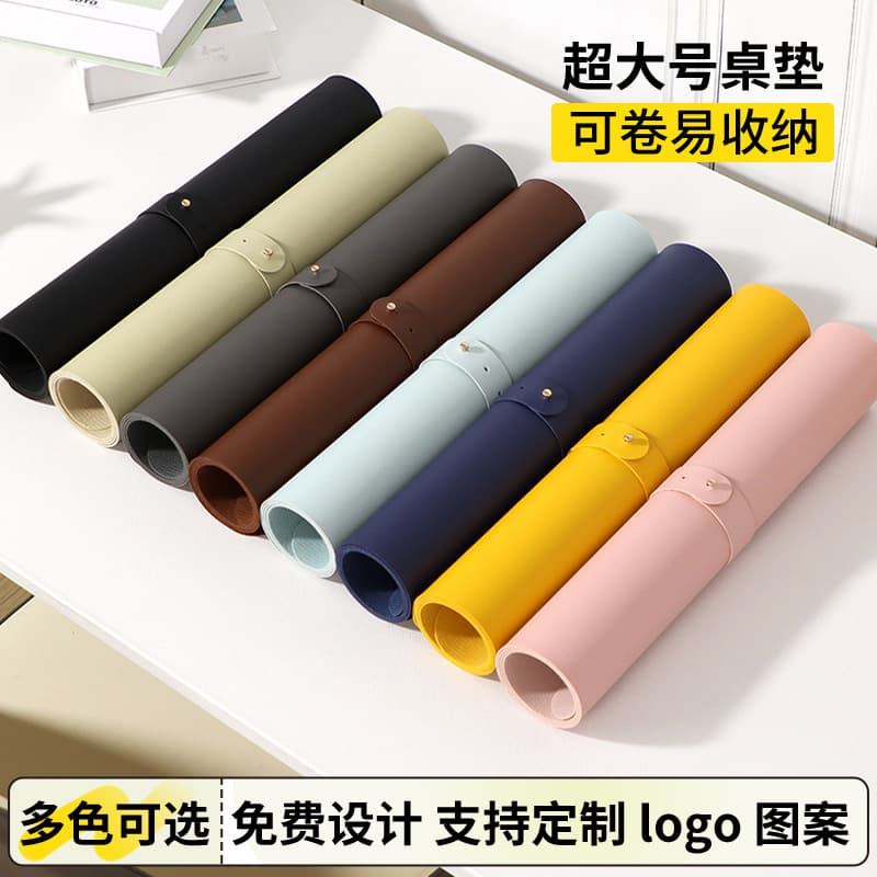 Extra Large Leather Mouse Pad, Stain-Resistant, Computer Desk Mat, Student Home Use, Waterproof, Solid Color Writing Desk Mat, Customizable