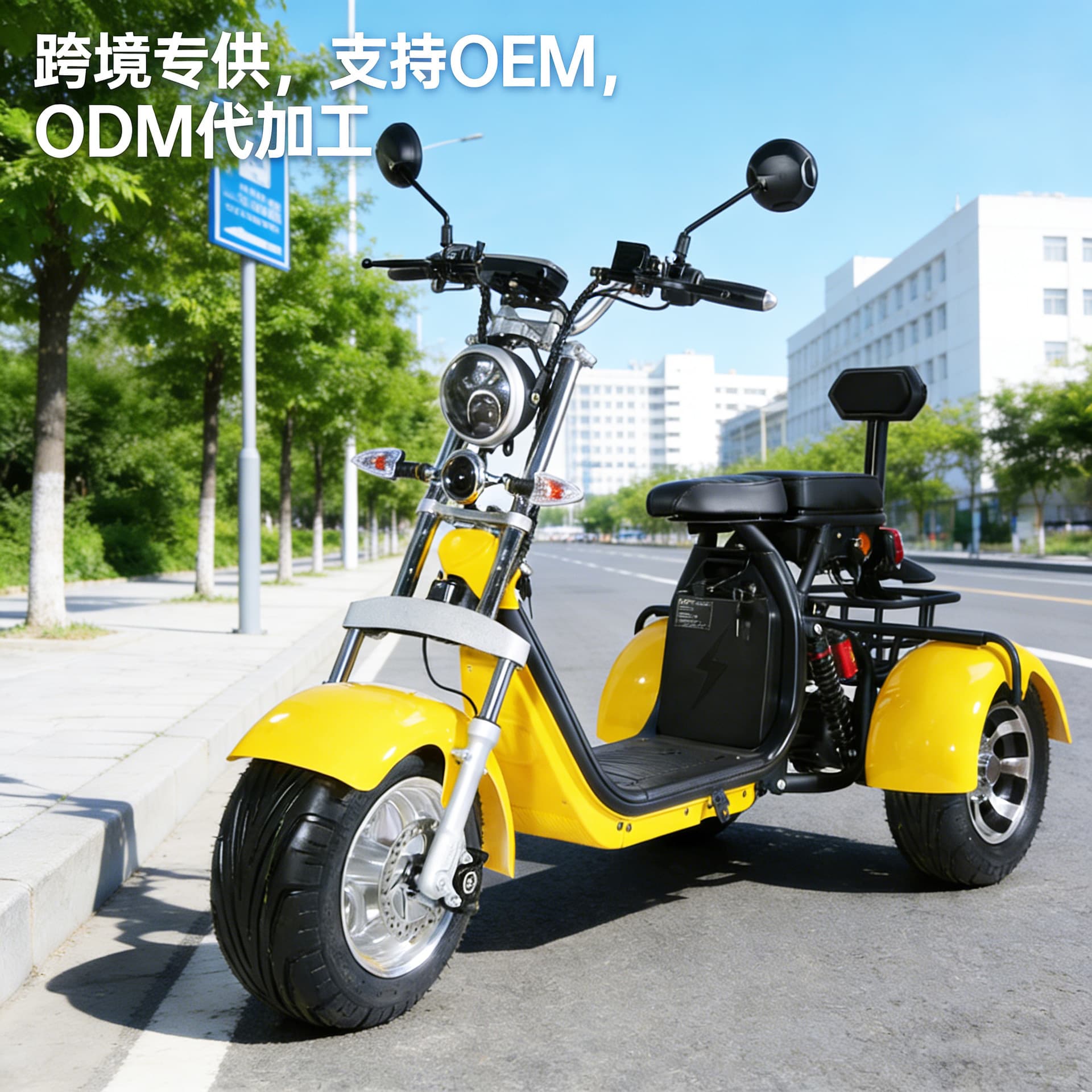 Cross-border Export CP3.0 Harley Electric Tricycle EEC Urban Adult Commuter Cargo Electric Tricycle