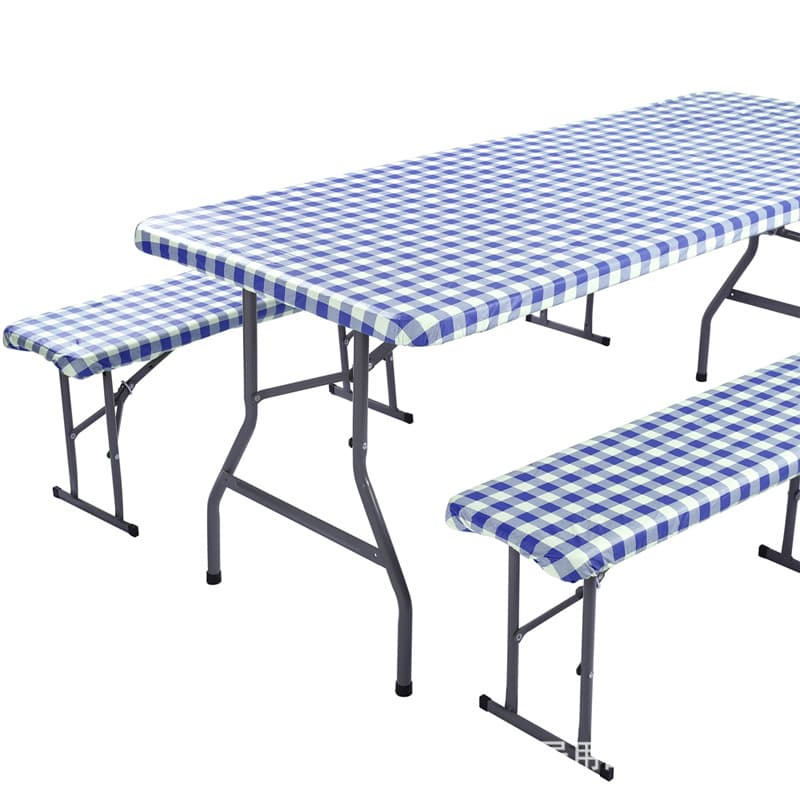 Outdoor Elastic Tablecloth French Velvet Table Chair Cover Picnic Table Cover Stretchy Waterproof Dustproof Cloth