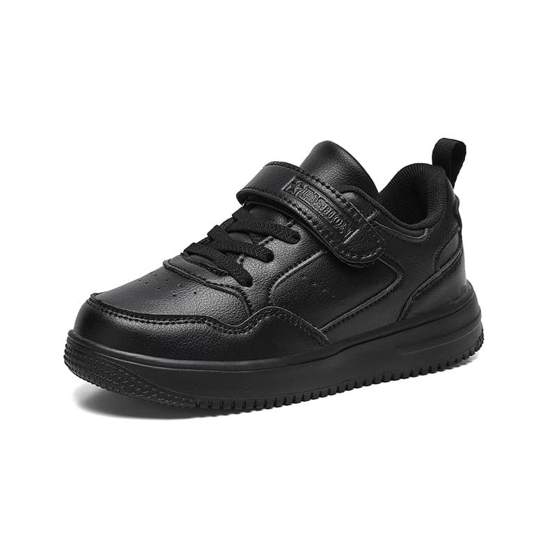 Children's White Sports Shoes Boys' White Campus Shoes Leather Waterproof Primary School Board Shoes Girls' White Shoes