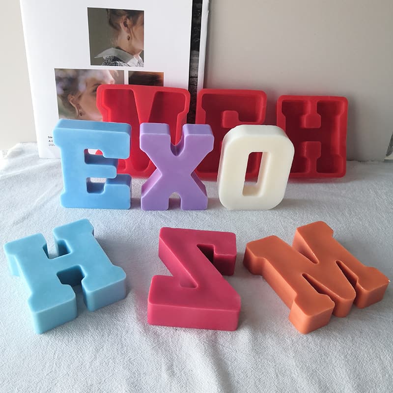 Large 26 English Letters Silicone Mold DIY Creative Cake Mold Cross-Border Resin Glue Mold Letters