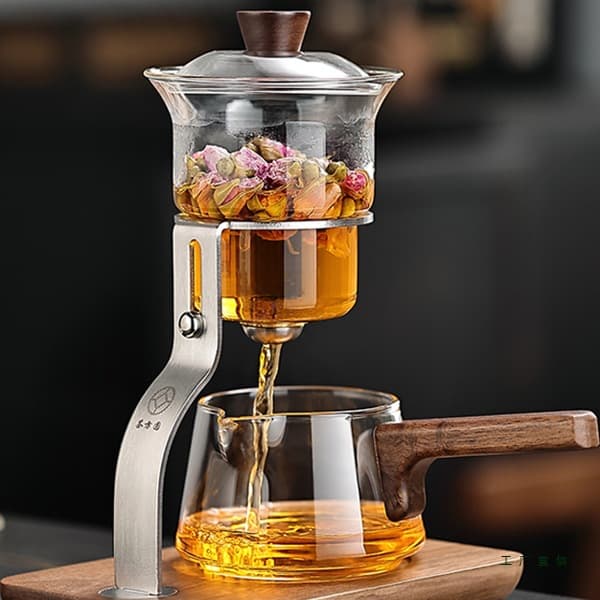 Lazy Person's Glass Tea Pot - Zero-Lever Tea-Water Separation Kung Fu Set