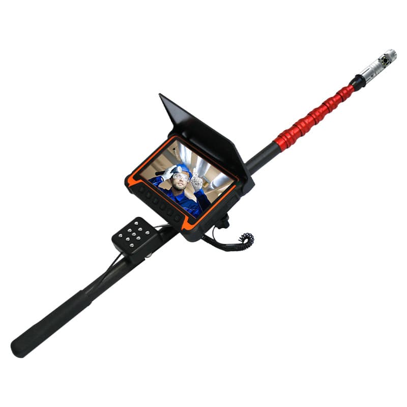 7-inch HD Video Life Detector for Fire Rescue, High-Angle Ceiling Inspection Mirror with 360° Handheld Telescopic Arm