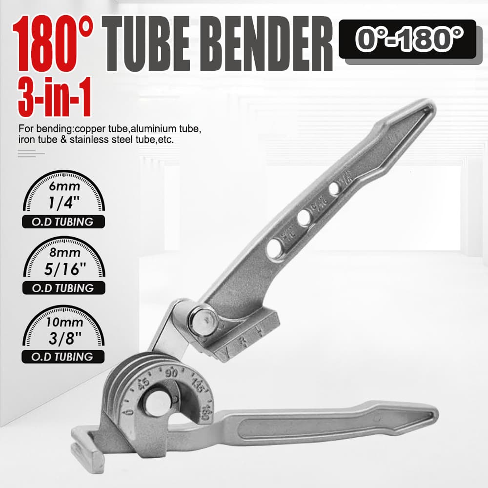 New Premium 3-in-1 Pipe Bender, Metric/Imperial Optional, Heavy-Duty Combination Pipe Bender CT-N369