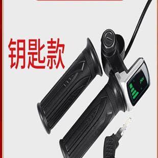 Electric Vehicle Battery Display Throttle Grip for Lithium Battery E-bike, LCD Battery Level Throttle 36V 48V 60V