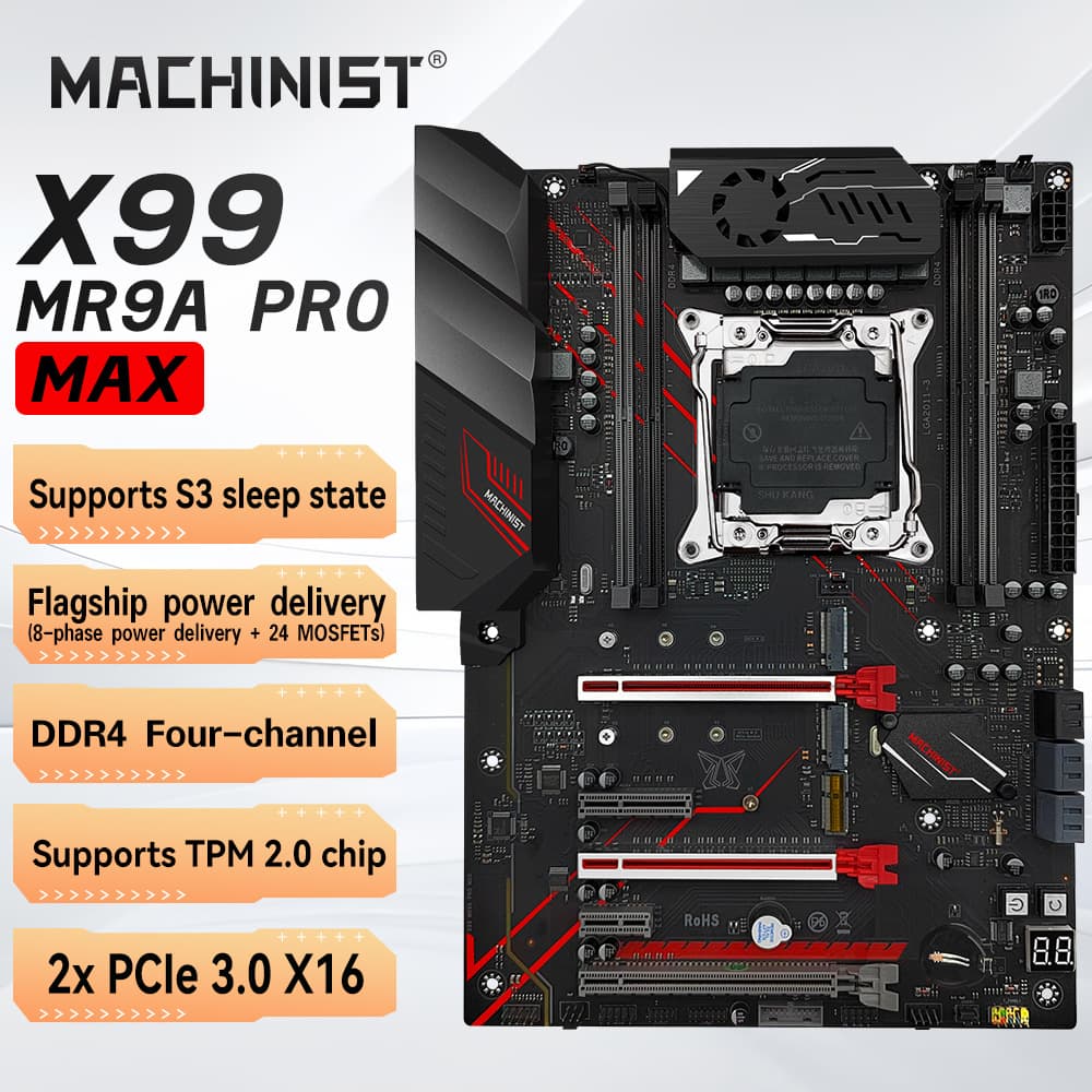 Machinist X99 MR9A PRO MAX Motherboard LGA2011-3 Supports M.2