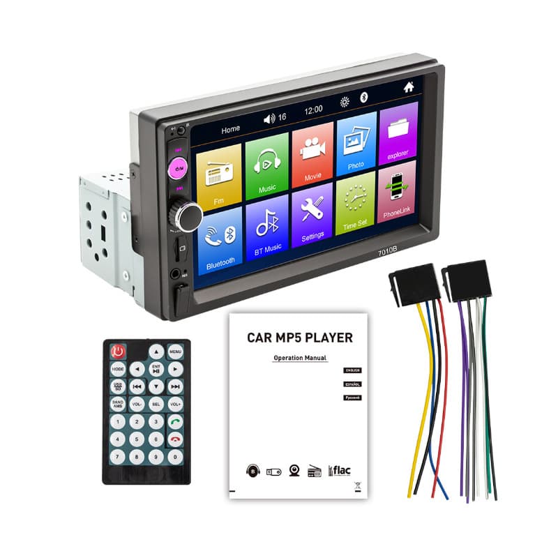 7-inch Single-DIN MP3/MP5 Multimedia Player USB SD Card Car Bluetooth Radio Reverse Camera Input