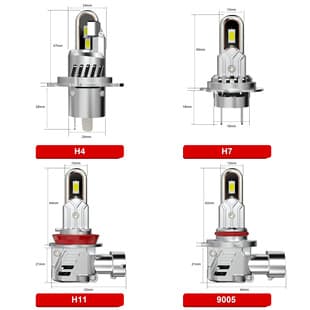 Cross-Border Hot-Selling U-Series Plug-and-Play LED Car Headlight Modification with Fan High Power U-Shape Copper Tube In Stock
