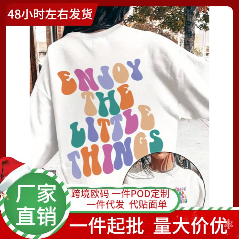 A basic geometric pattern polyester sweatshirt, crew neck long sleeve pullover, casual [Factory Wholesale]