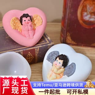 Angel Gypsum Mold with Wings DIY Gypsum Doll Love Angel Scented Ornament Resin Silicone Mold