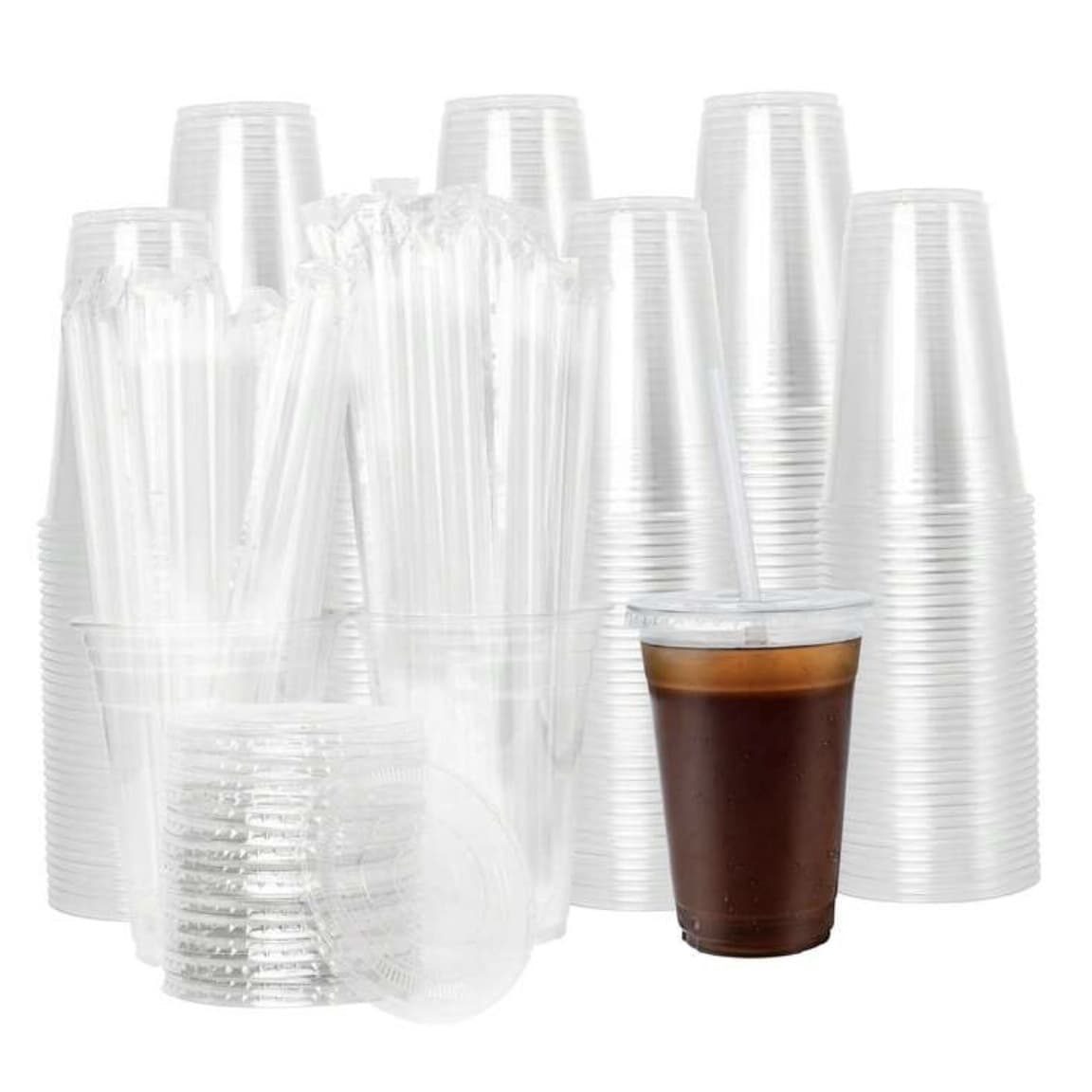 Disposable high-transparency PET90 caliber U-shaped cup cold beverage American coffee packaging cup
