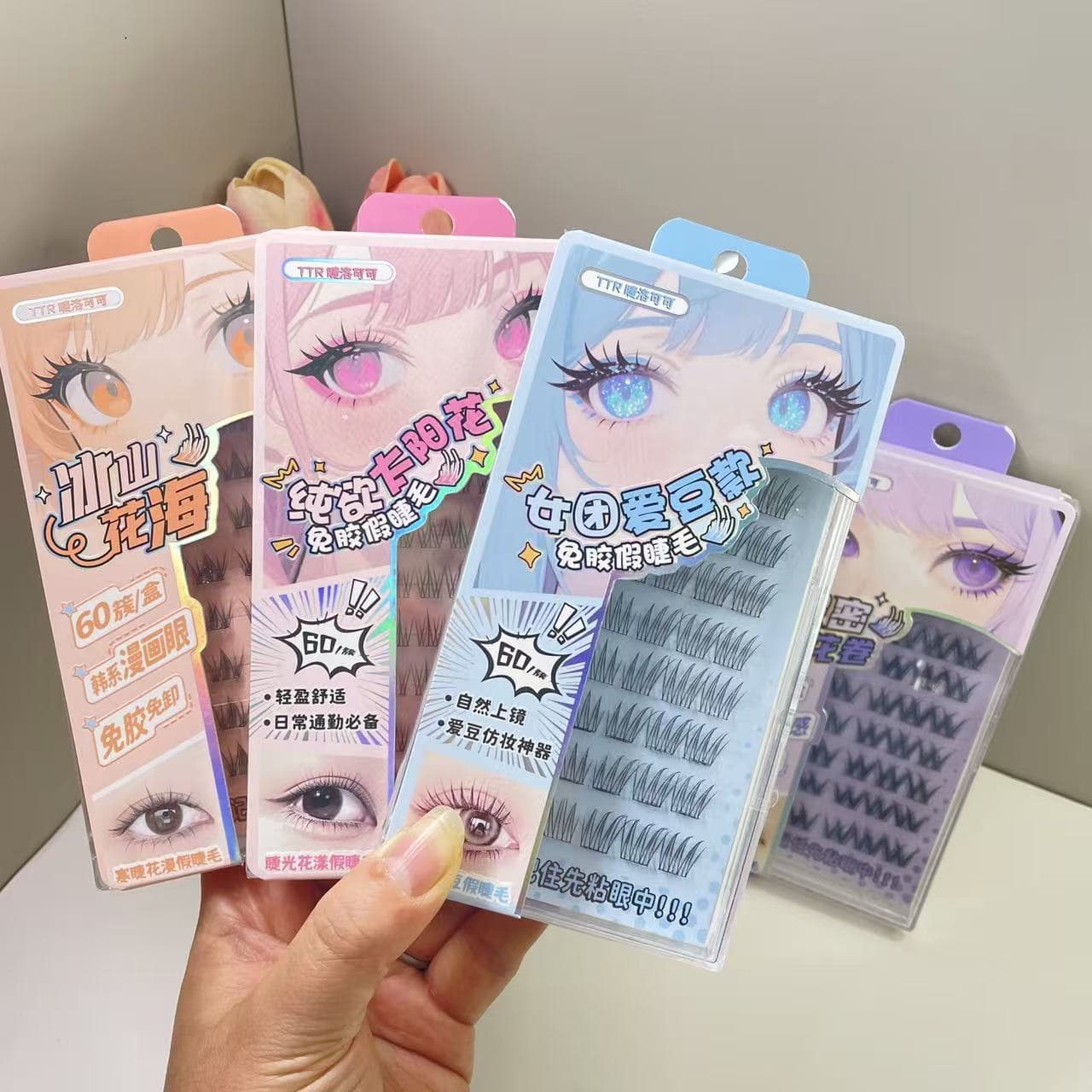 TTR eyelashes, Rococo eyelashes, false eyelashes, no glue, no removal, natural and breathable new product for beginners