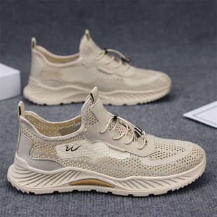 Men's Summer Breathable Thin Hiking Creek Shoes Slip-on Sports Casual Mesh Sandals Hole Single Mesh Shoes