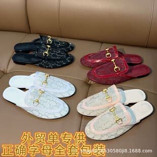 Trending Export Breathable Mesh Rhinestone Mules, Lightweight Metal Buckle Low Heel Slip-On Shoes, Multiple Colors Available for Outdoor Wear