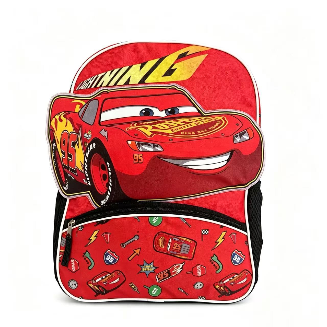 Cartoon Racing Car McQueen Kids Backpack Thickened Waterproof Oxford Fabric 3D Cartoon School Bag Customizable LOGO