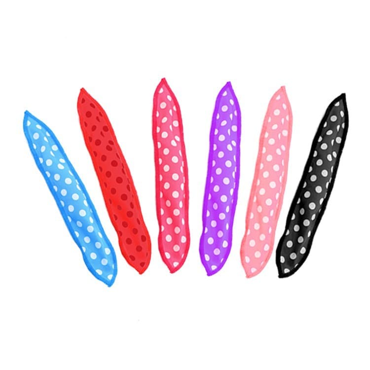 Cross-border Trade Polka Dot Sleep Hair Curler Pear Blossom Hair Curling Sponge Strip Hair Roller Rabbit Ear Magic Hair Curler