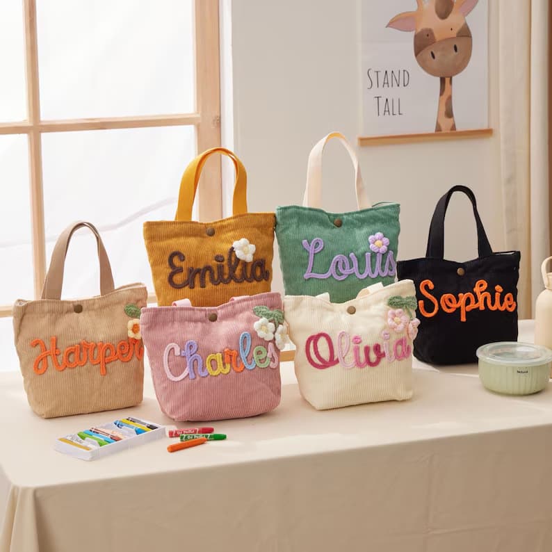 Etsy Cross-Border Fashion Trendy Simple Handbag Women's Corduroy Casual Shoulder Bag Underarm Bag