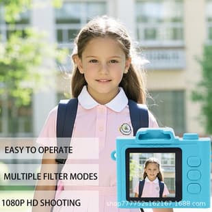 Cross-Border Cartoon Camera Mini Camera Kids Toy Camera Photo High-Pixel Digital Small Camera HD