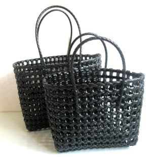 Export Woven Bag, Plastic Woven Handbasket, Garden Tote, Shoulder Bag, Beach Bag, Women's Casual Hollow Bag