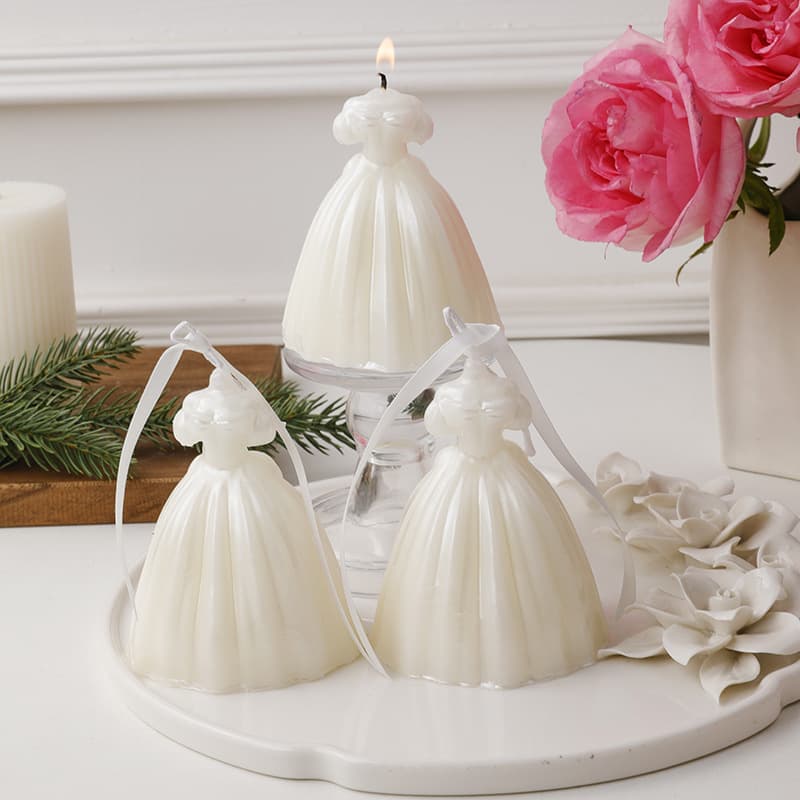 Wedding Dress Style Aromatherapy Candle Creative Atmosphere Accompanying Gift Aroma Candle Handmade Wedding Dress Aroma Candle Wholesale