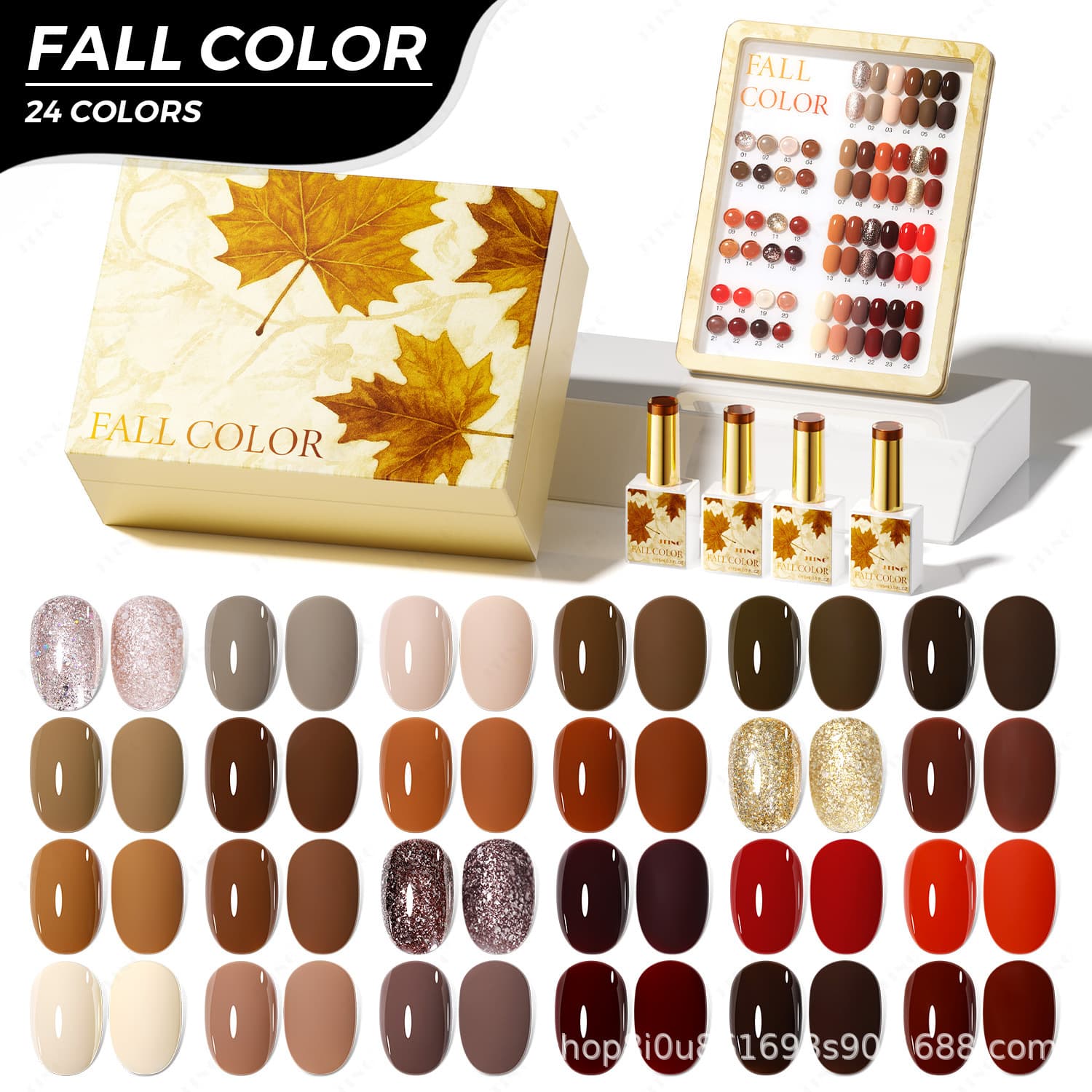 Jting Jingyi New Style 24 Colors Autum Colorful Gel Nail Polish Set Series Manufacturer Direct Supply Nail Polish Glue
