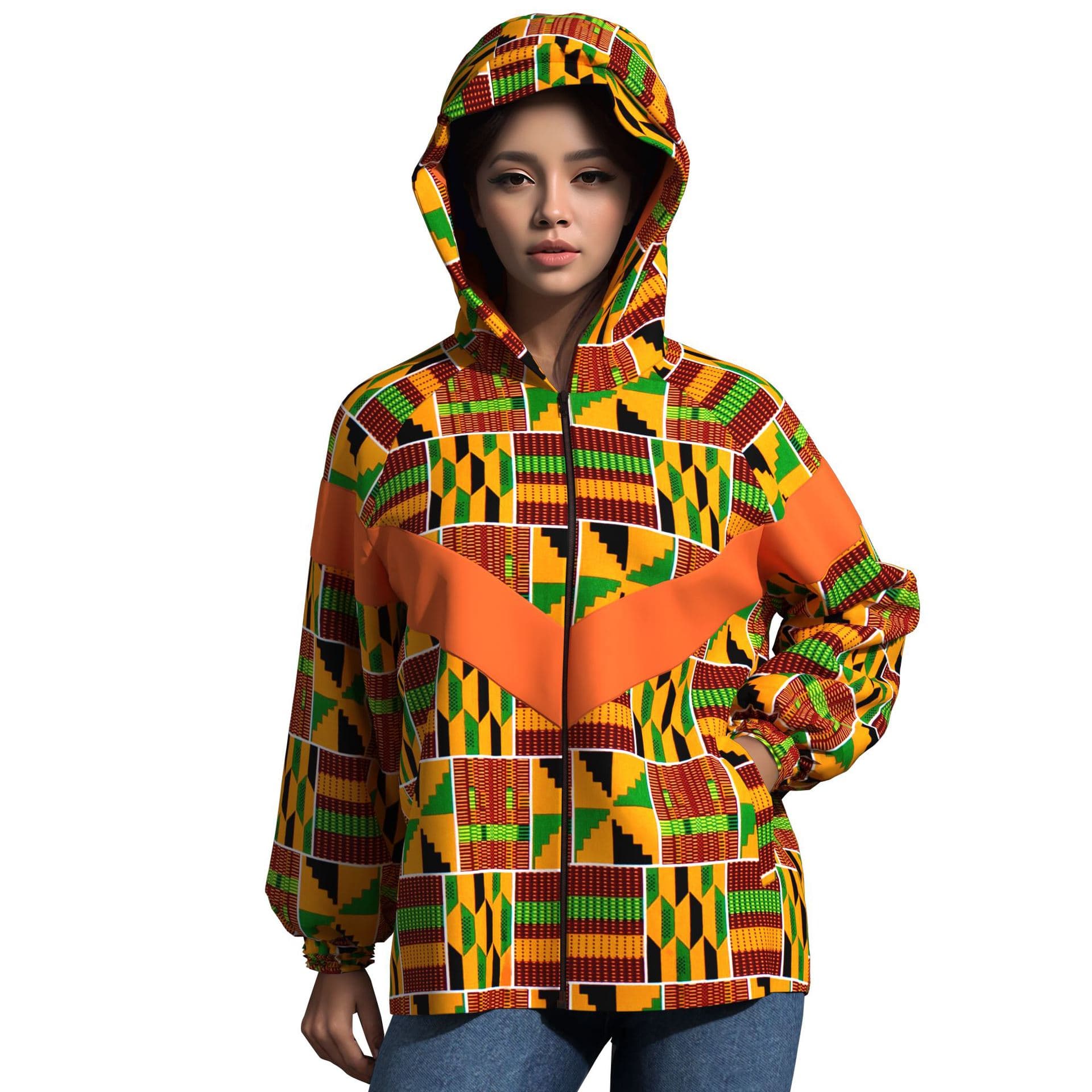 Autumn 2025 New Cross-border European/American Women's Fashion Versatile Hooded Long Sleeve Tie-Waist Loose Casual Zip-Up Jacket
