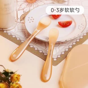 Silicone Spoon for Newborn Baby Feeding Spoon for Babies 6 Months+ Soft Silicone Infant Spoon Factory Direct