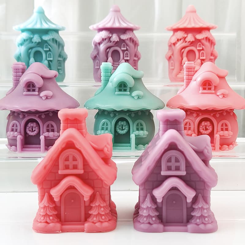 New Tree House Candle Mold Forest Mushroom House Scented Candle Plaster Mold
