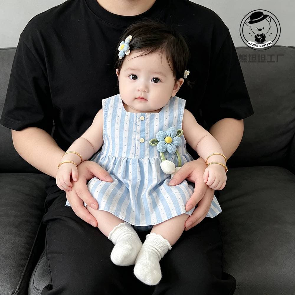 Baby Clothes Summer Girls Super Cute Bodysuit Newborn Adorable Stylish Dress Thin Outdoor Wear