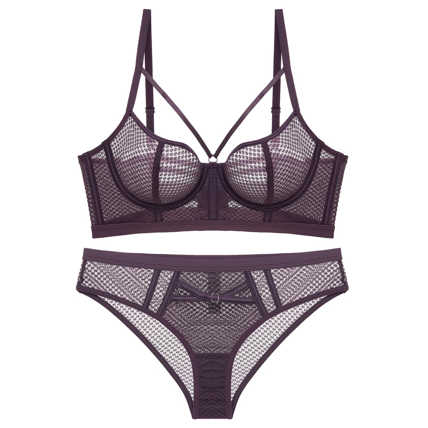 Women's Summer Thin Underwire Bra for Large Busts to Make Them Look Smaller, Plus Size Full Cup, Sponge-Free, Ultra-Thin Bra