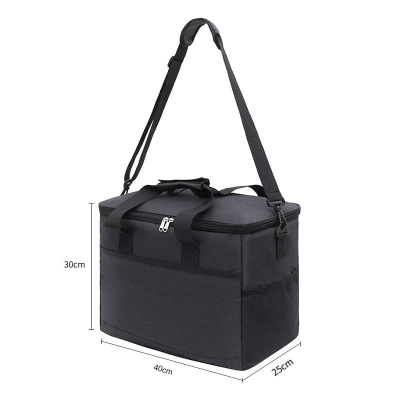 Outdoor Large Capacity Picnic Bag Waterproof Insulated Cooler Bag Shoulder Strap Handheld Portable Lunch Box Bag PEVA Thickened