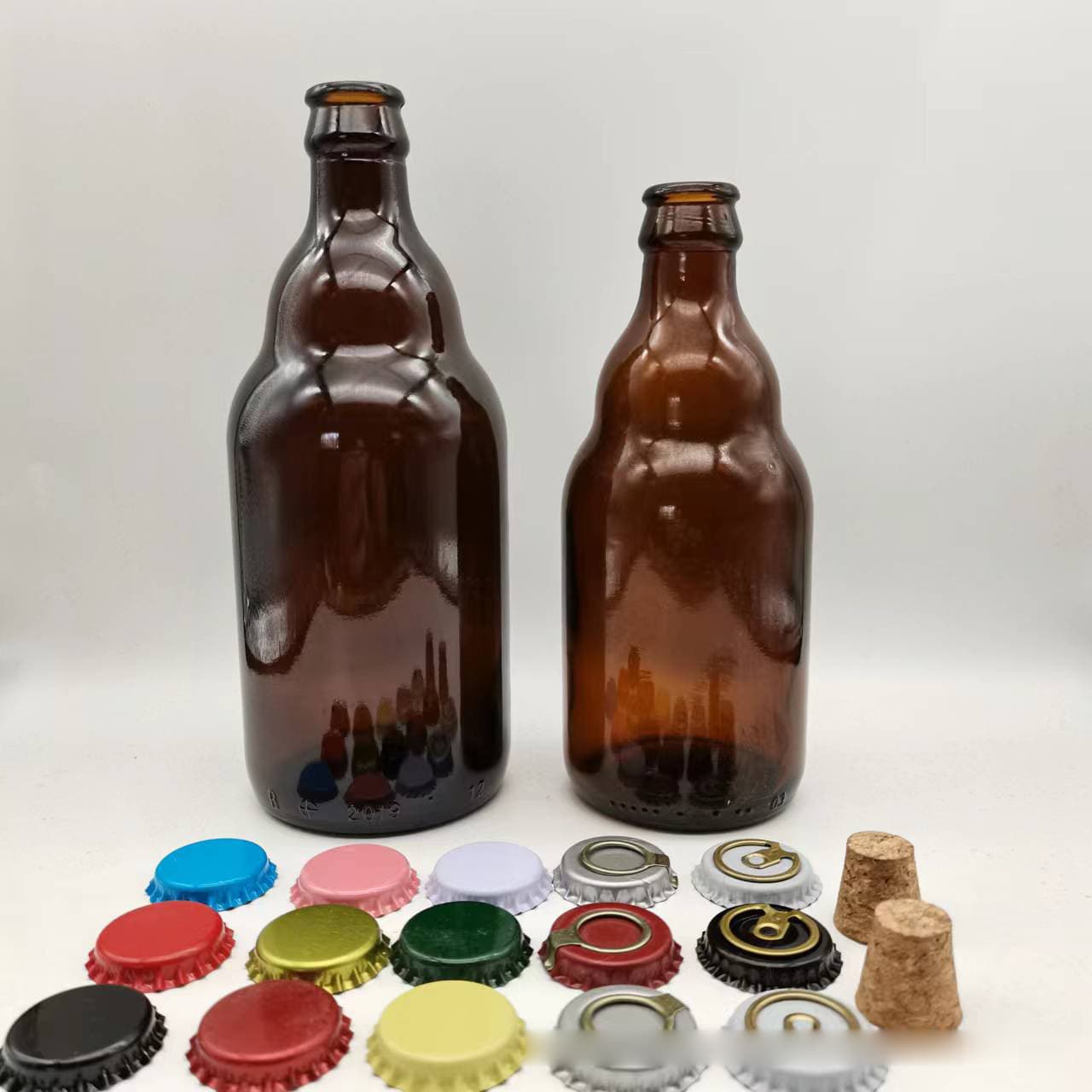 500ml Craft Beer Glass Bottle Empty Large Capacity Enzyme Bottle Thickened Light-Proof Bottle Soda Beverage Bottle