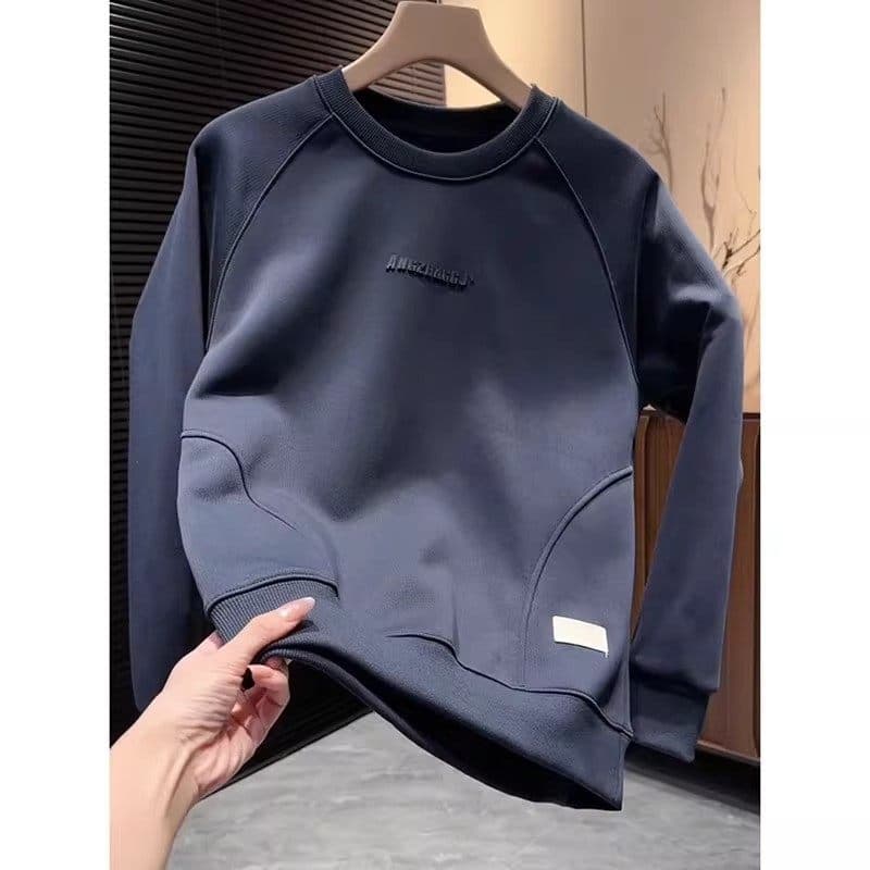 Autumn Personalized Patchwork High-End Deconstructed Hoodie Men's Streetwear Fashion Simple Versatile Casual Long-Sleeve T-Shirt
