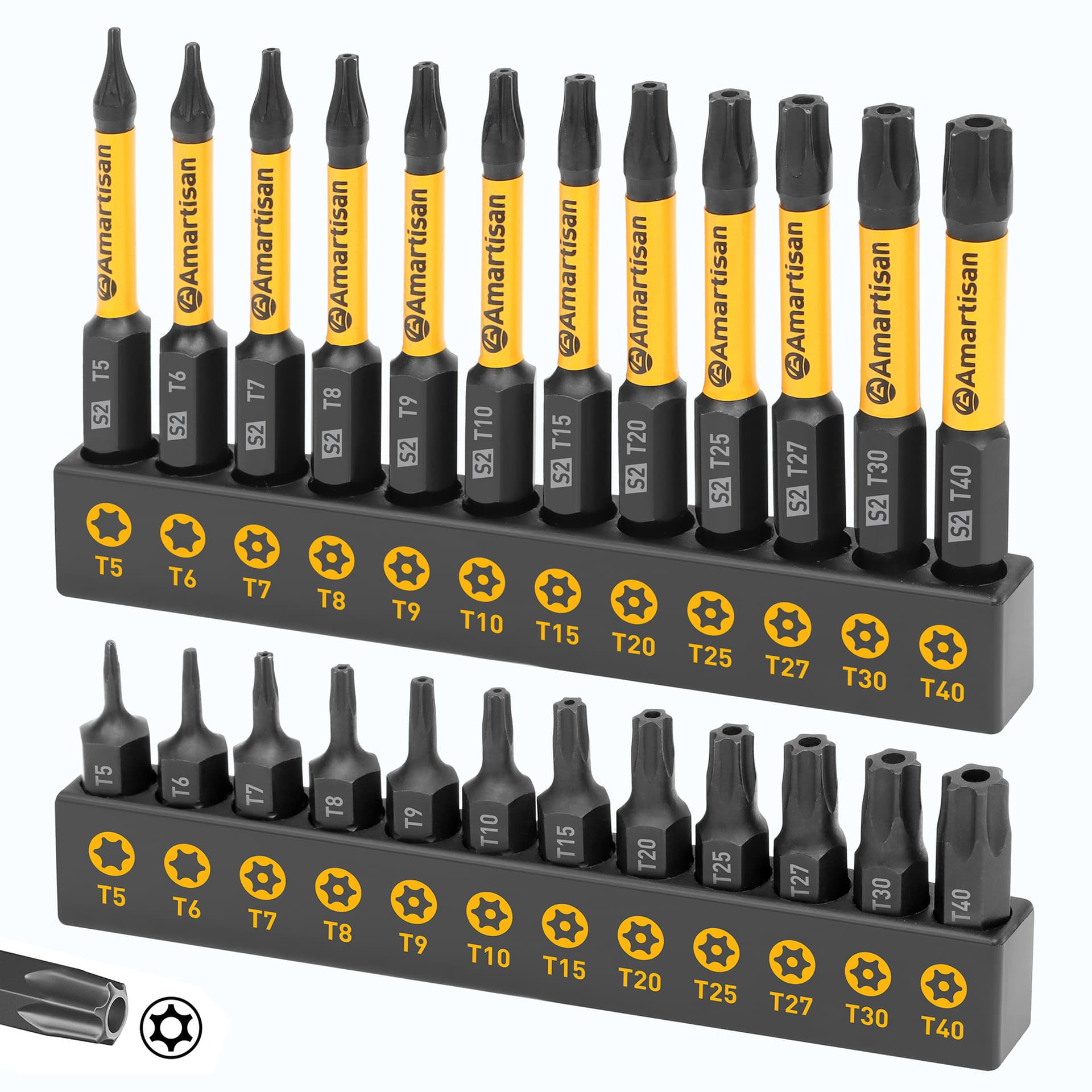 24-Piece Security Tamper-Proof Star Screwdriver Bit Kit Screwdriver Bit Drill Bit Set
