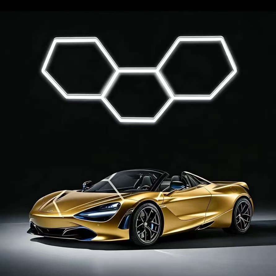 Hexagonal Car Detailing LED Light 9-Grid Light Showroom Detail Dust-Free Cross-Border Honeycomb Light