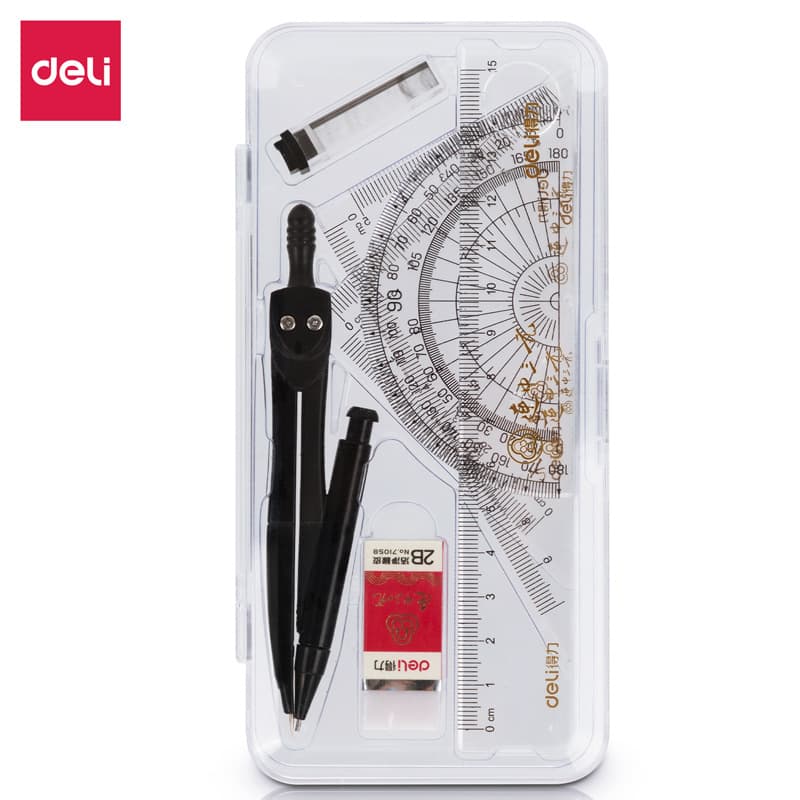 Deli 72155 Triple Success Drawing Set (Transparent) (Set)