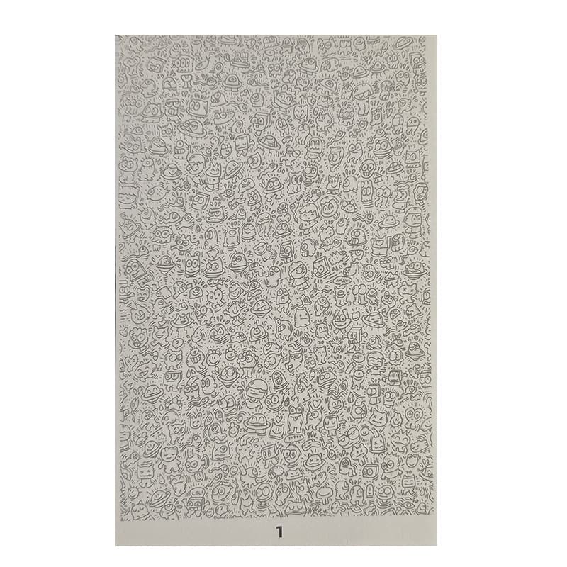 Slacking Off Line Art Control Pen Practice Drawing Templates for Students, Boring Stress Relief Tracing Sketchbook