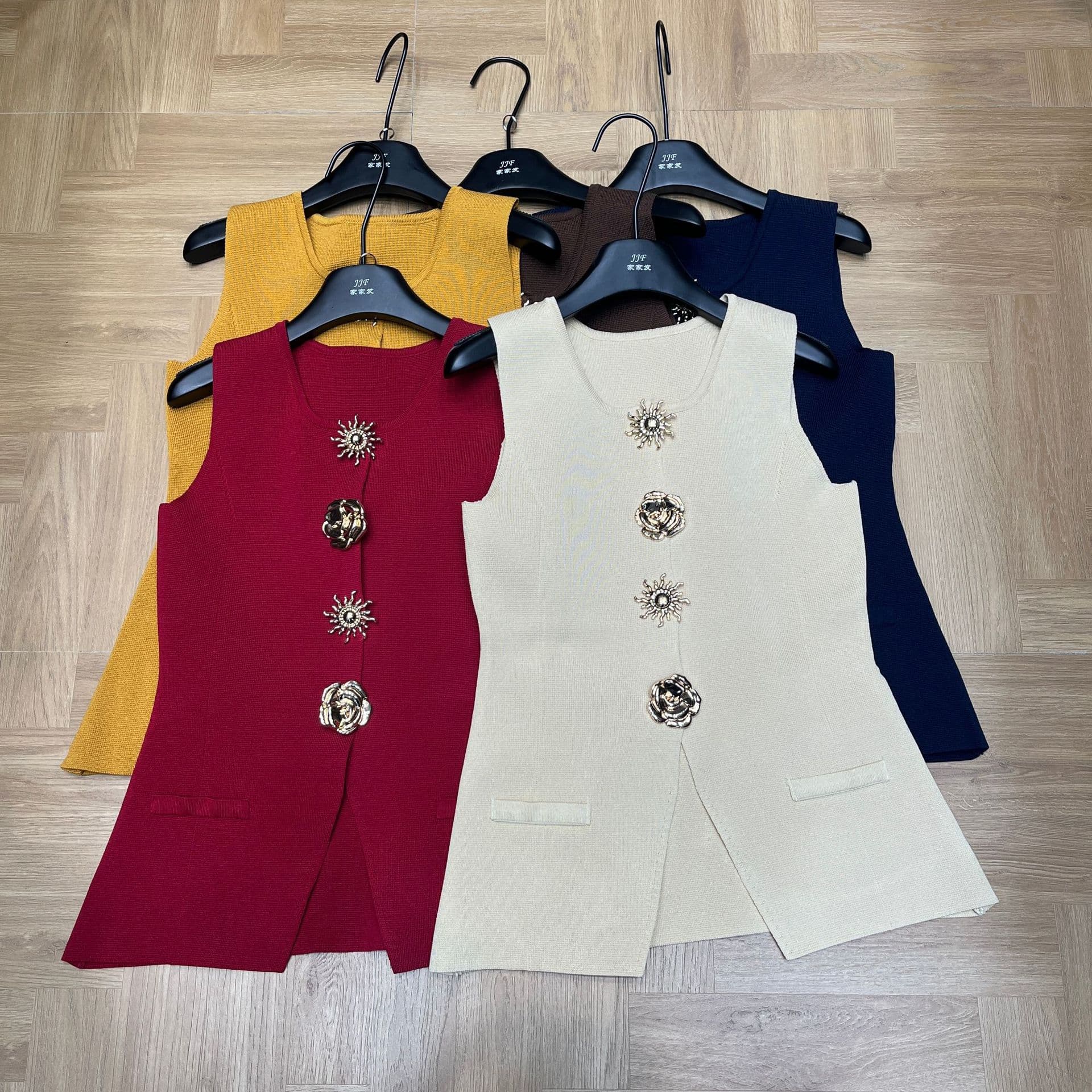 European and American Style Textured Asymmetrical Button Sleeveless Knit Spring 2026 New Solid Color Versatile Outerwear Top