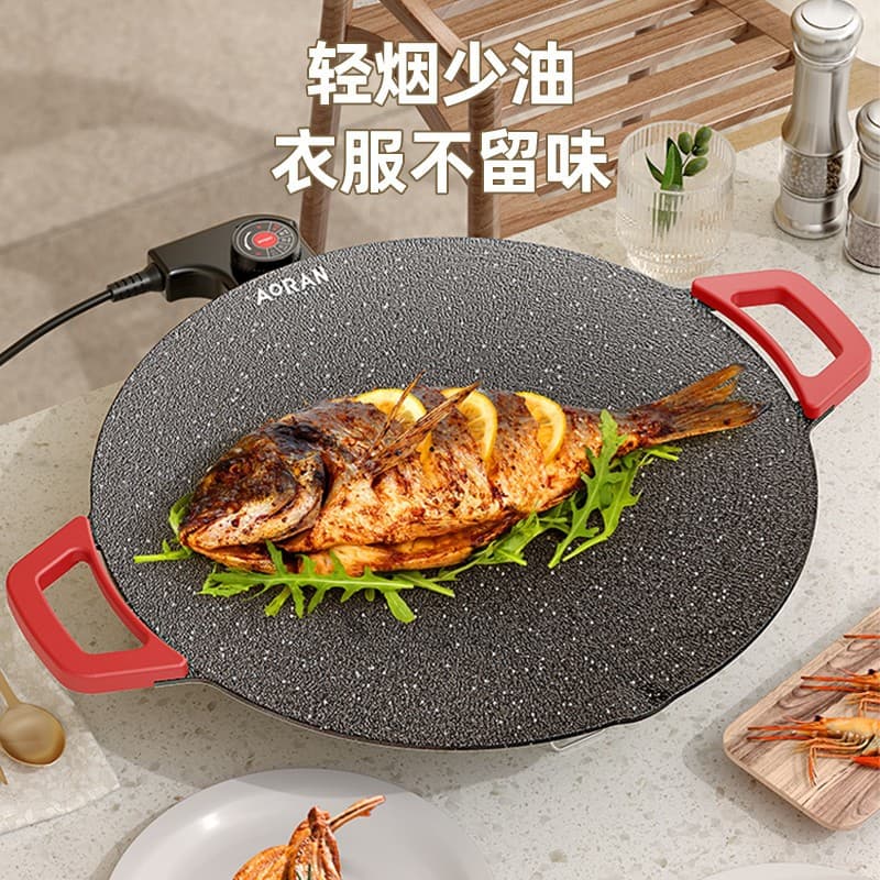 Xiaoxin Electric Grill Pan Home Use Smokeless Barbecue Plate Non-stick Roaster Maifan Stone Grill Pan Home Use Fry Pan Wholesale