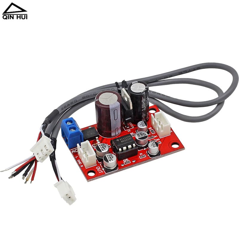 NE5532 Preamp Audio Amplifier Board 12V AC/DC DIY Sound Signal Amplification Module