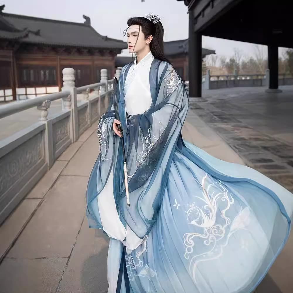 Cao County Hanfu Men's Authentic Original Knight Ancient Costume Chinese-style Jin Dynasty Ancient-style Wei-Jin Style 2023 Spring and Autumn New