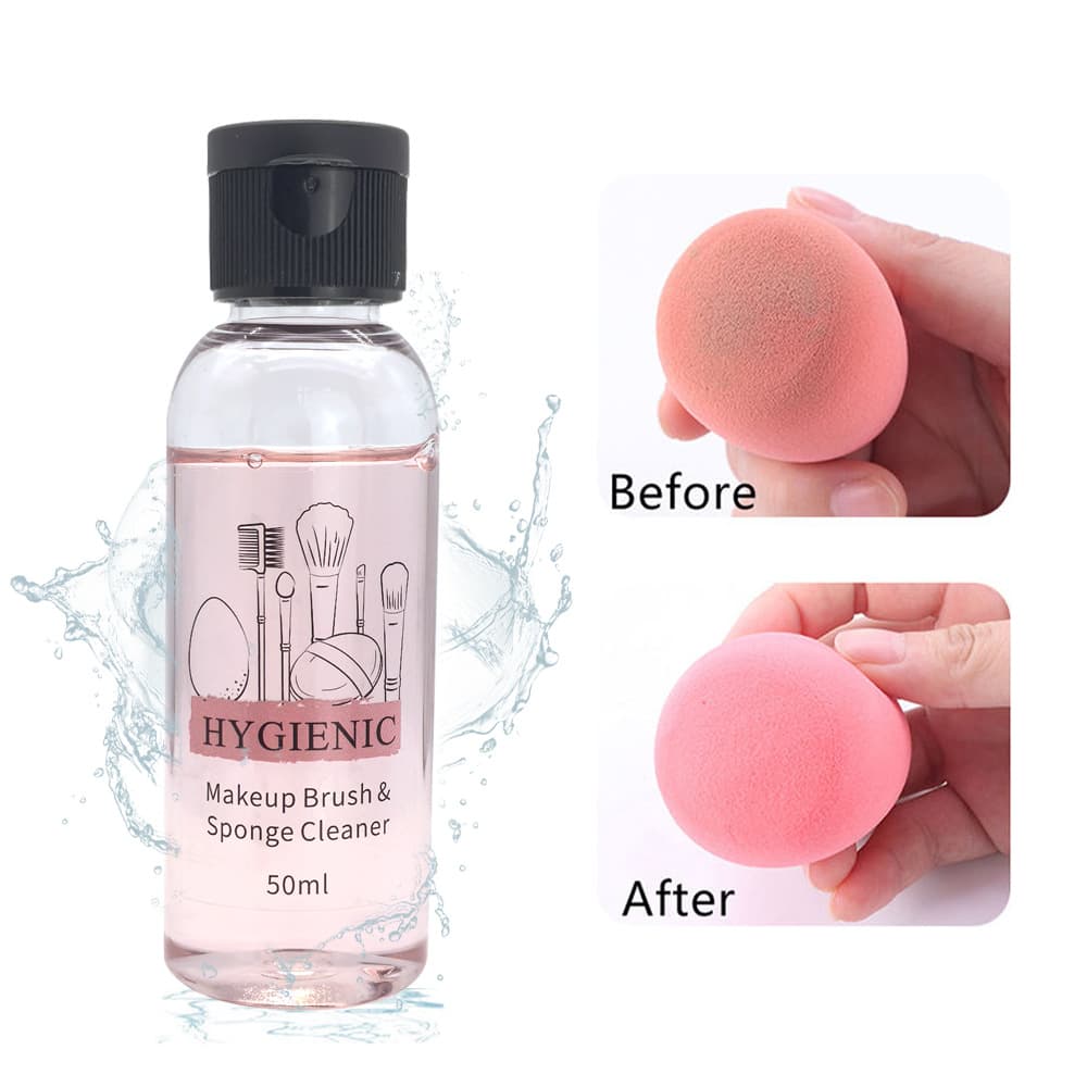 Makeup Sponge and Brush Cleaning Liquid, Beauty Blender Stain Remover, Puff Tool Cleaner, Non-Toxic and Skin-Friendly