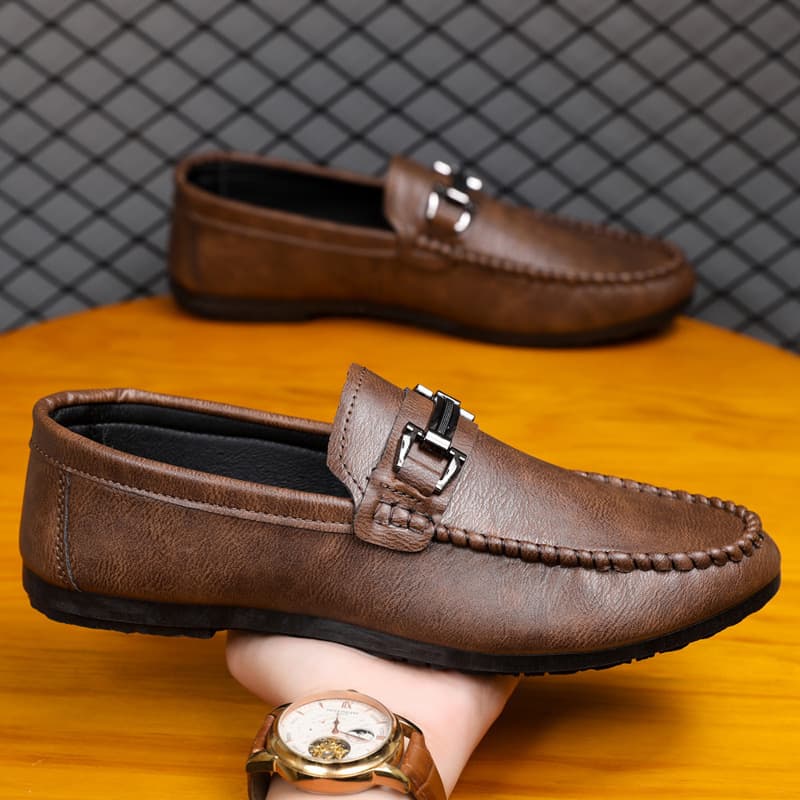Autumn Social Young Man Casual Shoes Trendy Driving Shoes Men Lazy Shoes Slip-On Loafers Men's Shoes Export 2025