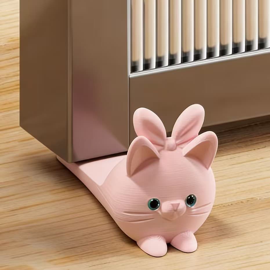 New 3D Printed Cat Door Stopper - Craft Ornament Gift Trendy Art Toy Animal Cat Baffle
