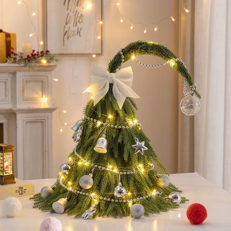 Christmas tree crooked neck mini pe Christmas tree small desktop Christmas tree ornaments Christmas decoration cross-border