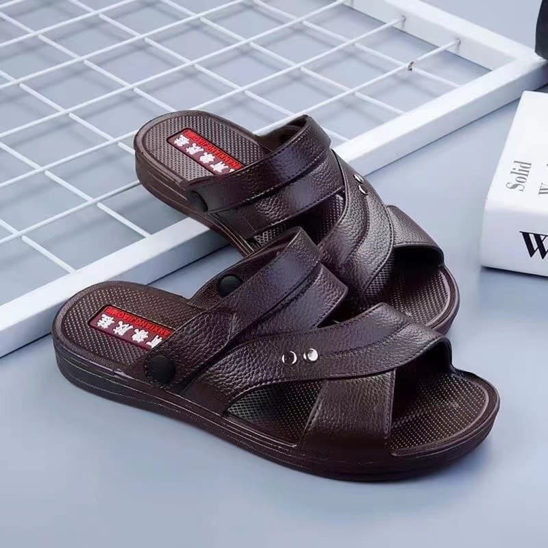 Men's Casual Sandals Summer Leisure Faux Leather Outdoor Plastic Beach Dual-Purpose Sandals Wholesale