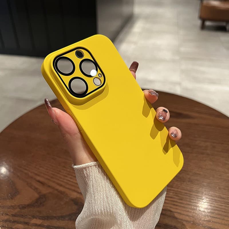 Douyin Same-style iPhone16promax Skin-feeling Frosted Phone Case for Apple 15 All-inclusive Drop-resistant Protective Case